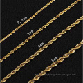 Mode 18K Gold Schmuck Vakuum plattiert Silberschmuck Edelstahl Schmuck Twist Halskette